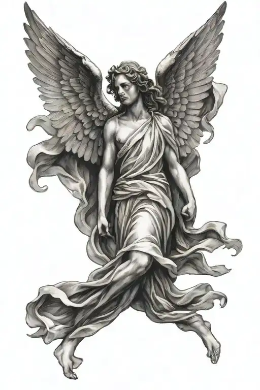 Angel With Open Wings