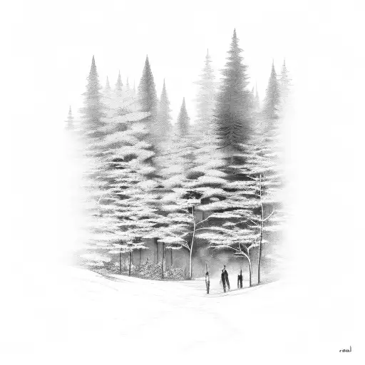 Way In The Forest At Night