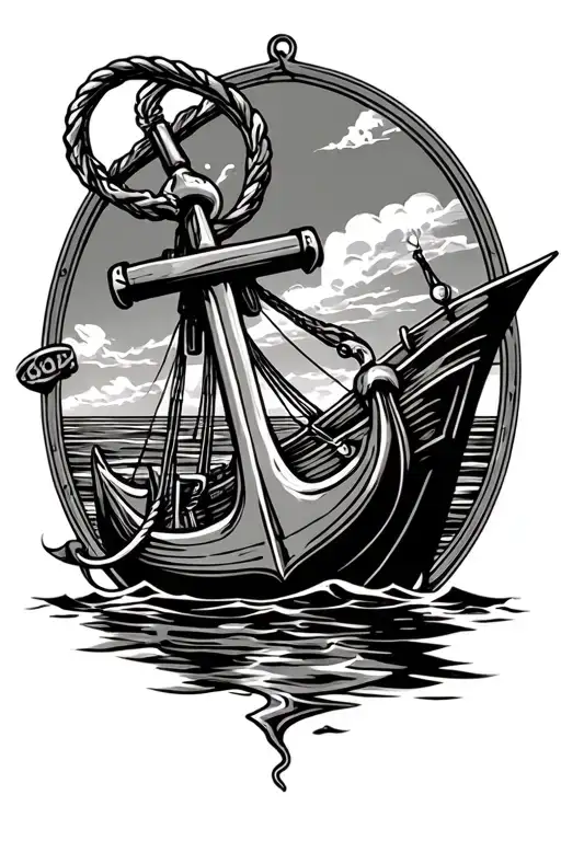 Fisherman Boat Anchor Hanging