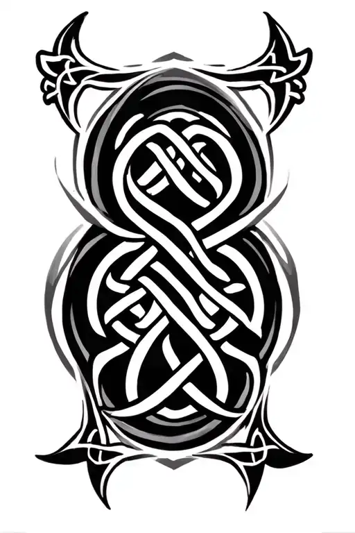 Eire Celtic Style Tattoo Design