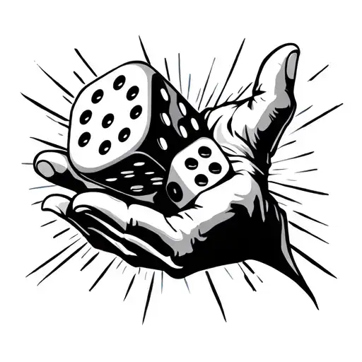 Hand Throwing Dice