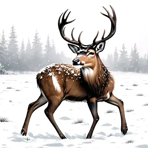 Deer In Winter