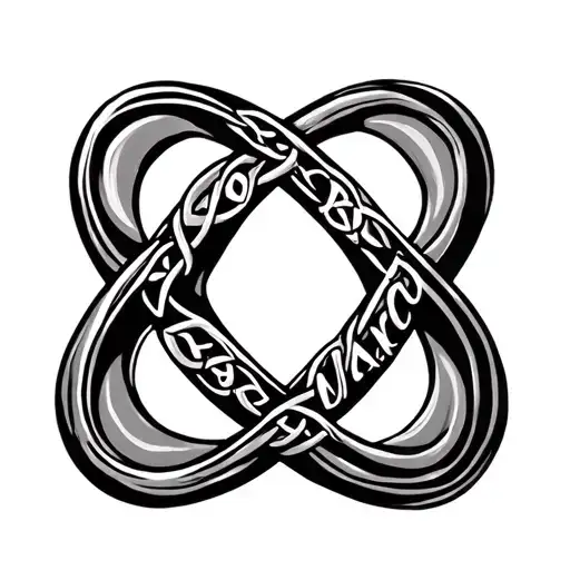 Celtic Infinity Symbol With The Names Bo And Marcie On It