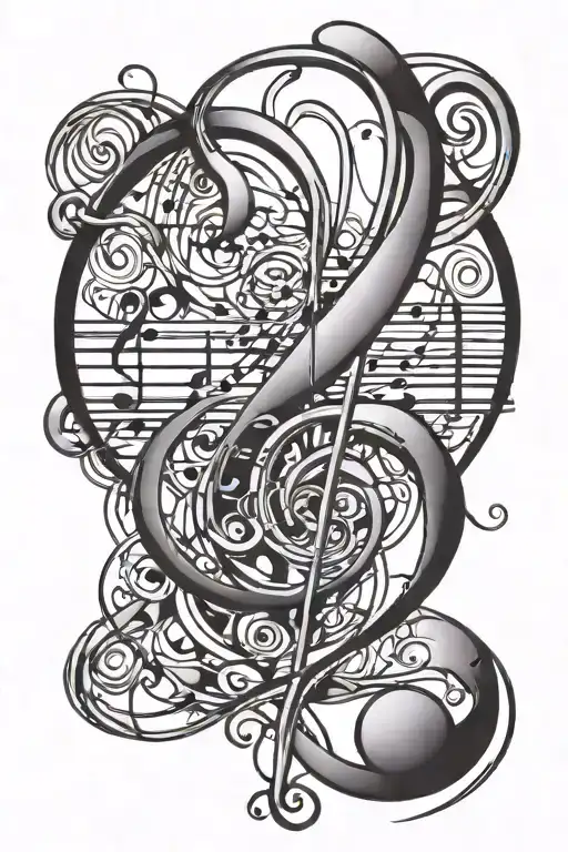 Music Note Intertwined
