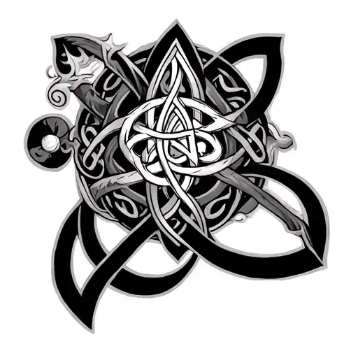 Bill Millin Surrounded By Celtic Symbolism