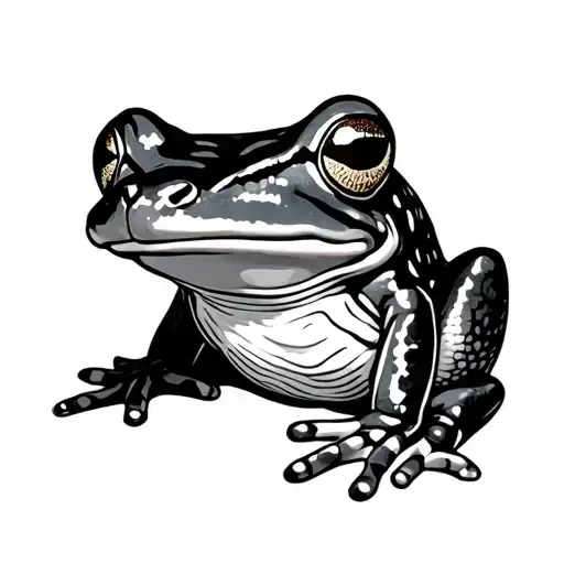 Black And White Ignorant Style Frog