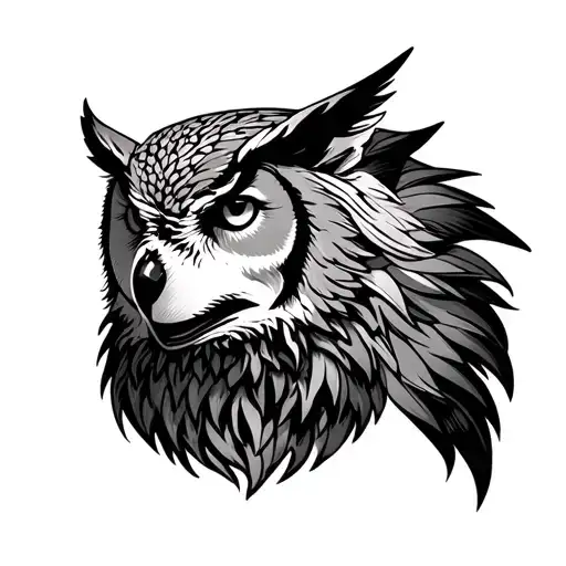 Owl And Wolf