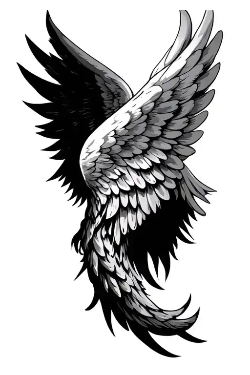 Fallen Angel Wings Arm Sleeve