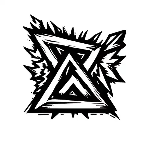 A Triangle Marker Arrow Line Cave Diving Arrow Pointer