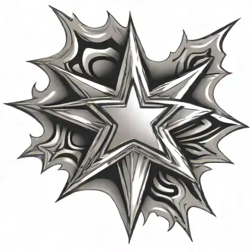 Chrome Star Shiny Silver