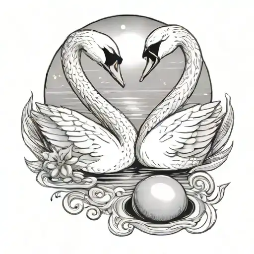 Swan Love You To The Moon