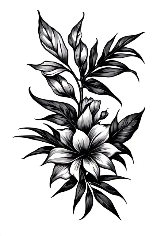 Traditional Floral Tropical Plants