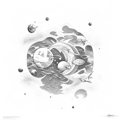 Space Above Ocean Depths Below