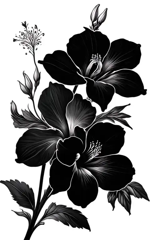 Hibiscus Orchid Gladiolus Flowers