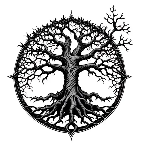 Poison Tree And Tree Of Life Intertwined