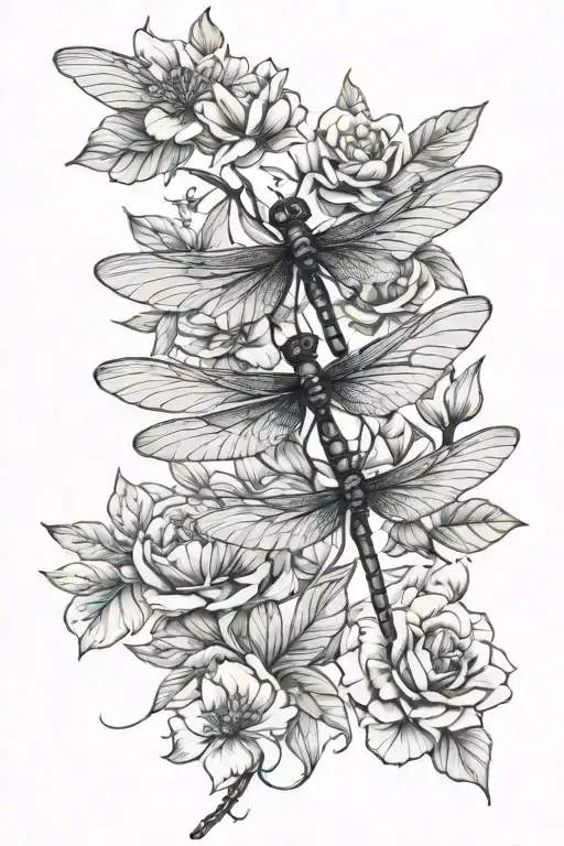 Skinny Dragonfly Flowers