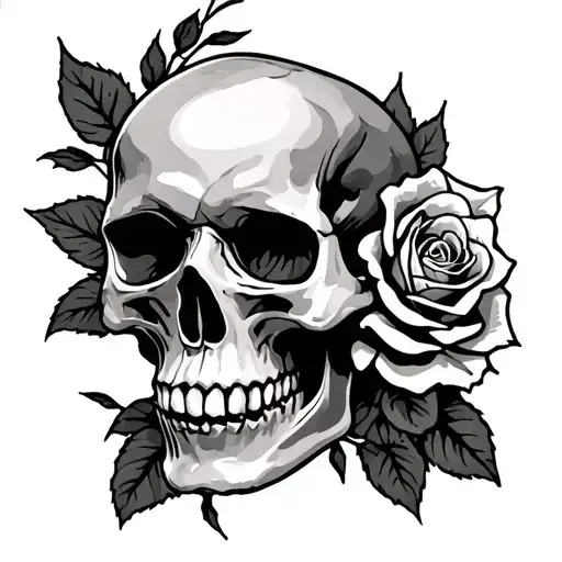 Skull And Rose