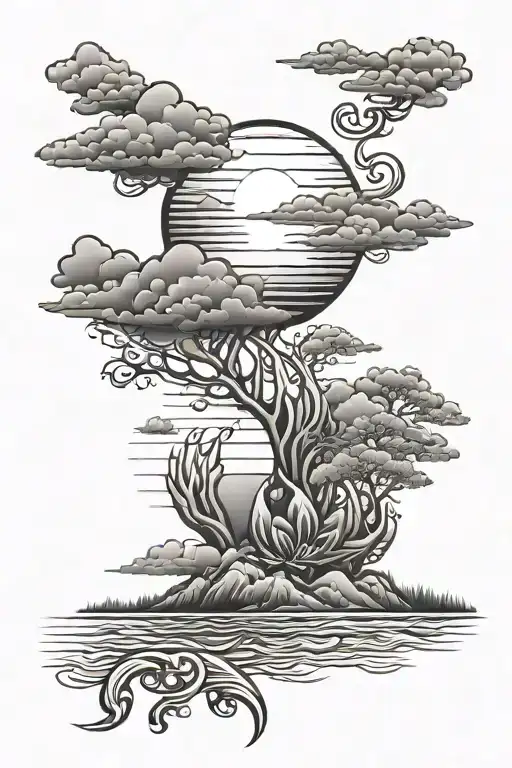 Sunset Background Black And White