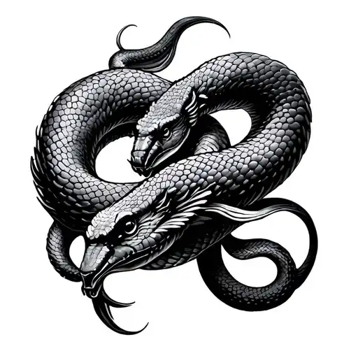 Pisces Sign Made Out Of Snakes