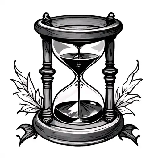Hourglass Where There Is A Dagger Inside The Hourglass At The Bottom