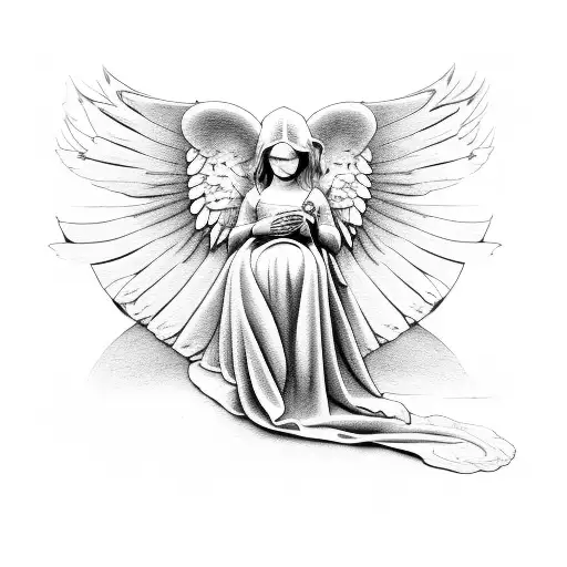 Angel In Fetal Position