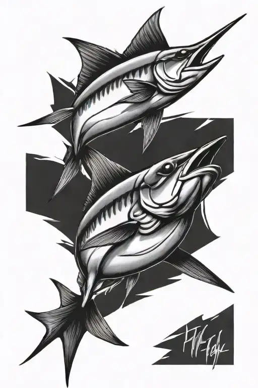 Graffiti Marlin Fish