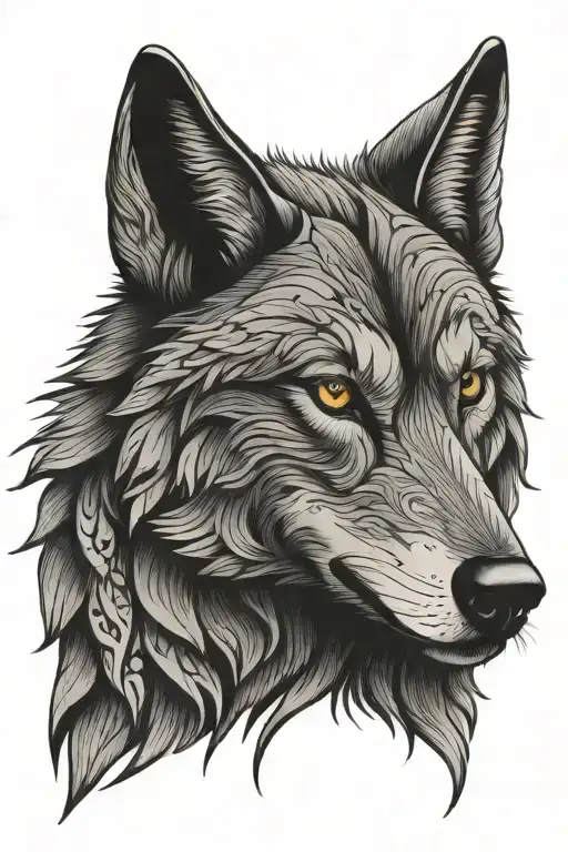 Tengri Inspired Wolf Surrounded