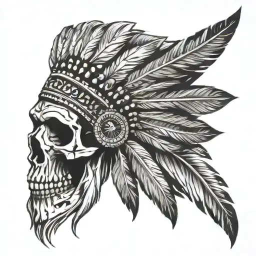 Skull Indian Head Dress