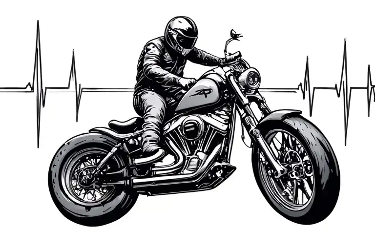 Motorcycle Heartbeat Line