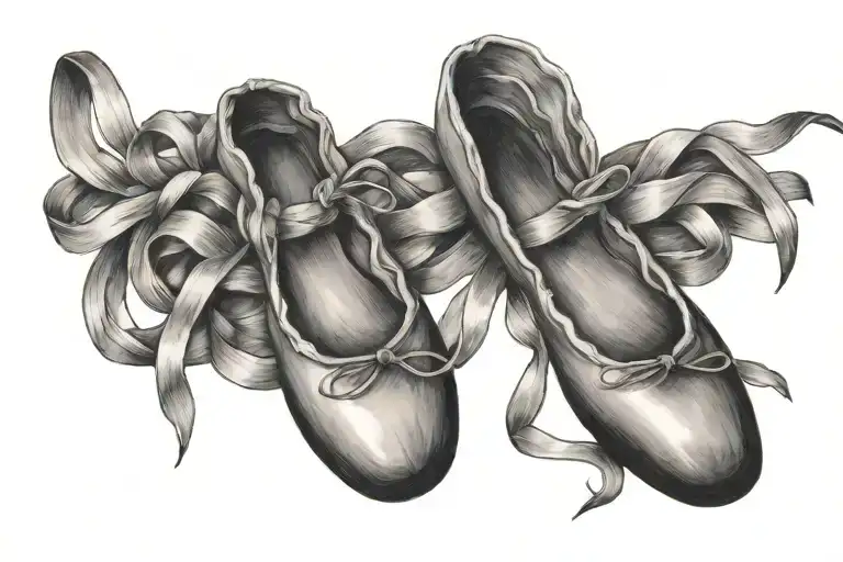 Pointe Shoes Woven Around Collarbone