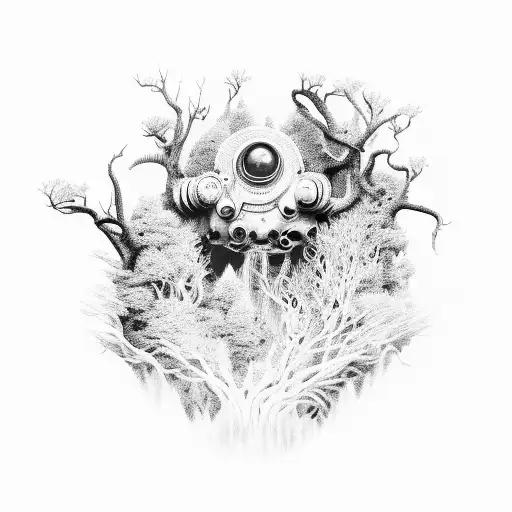 Bizarre Sci-fi Creatures Exploring A Mystical Forest