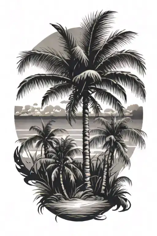 Puerto Rico Beach Taino Palm Tree