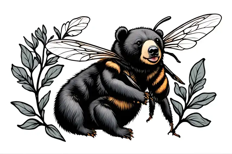 Bear Bee Sitting