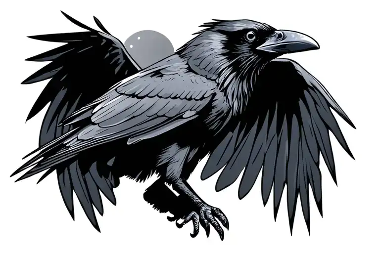 Raven Flying