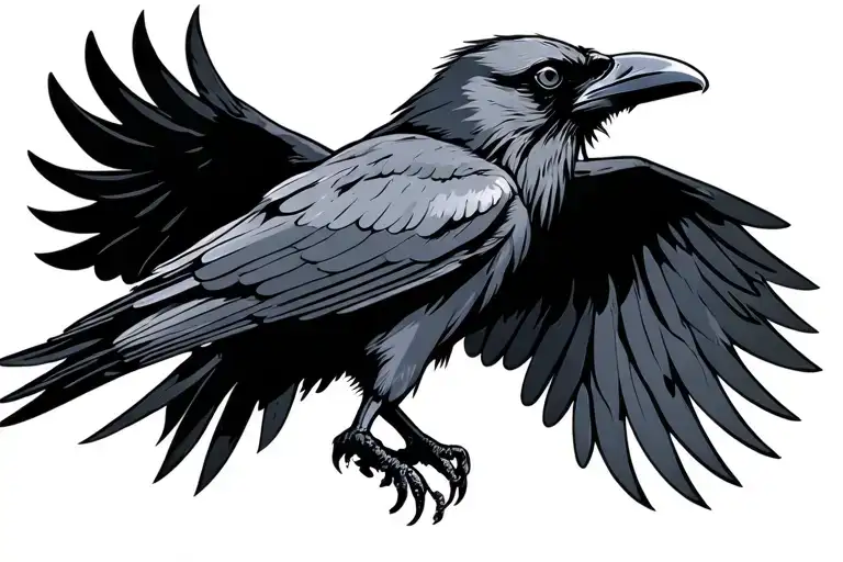 Raven Flying