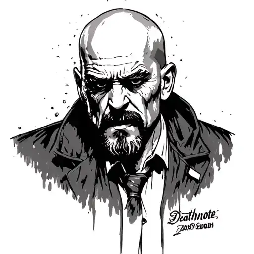 Walter White Write In The Deathnote And Looks Evil