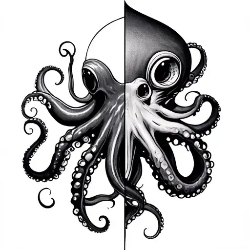 Top Half Man Bottom Half Octopus Tentacles