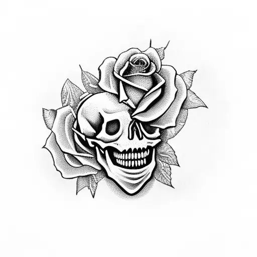 Skull Roses Timepiece Dove Ruby Heart