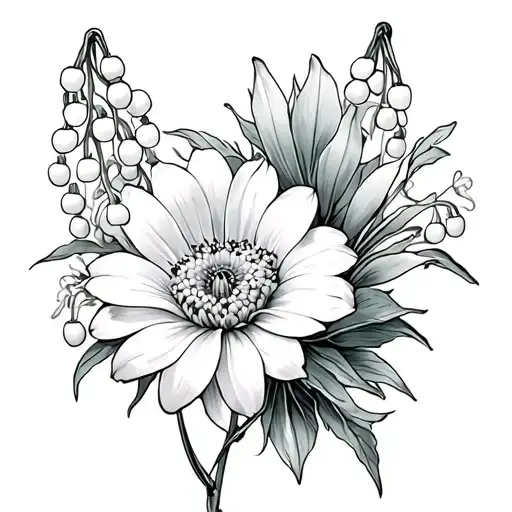 Chrysanthemum And Lily Of The Valley