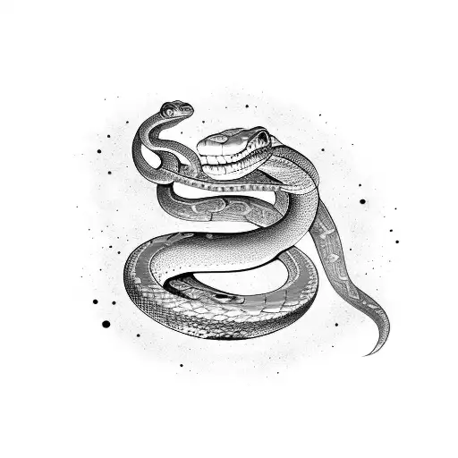 A Snake Around The Stars And Planets