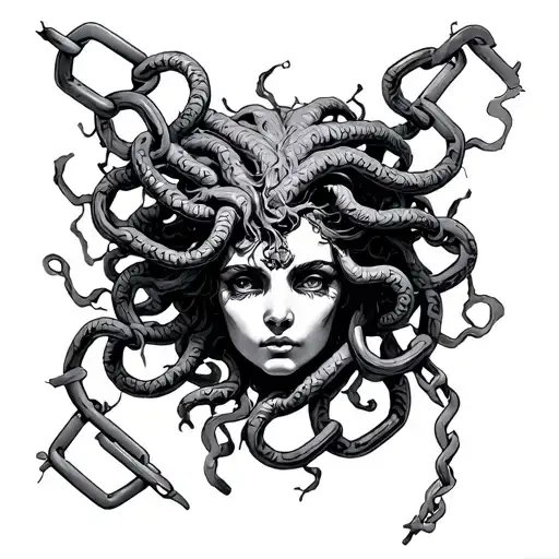 Chains Breaking Medusa Intertwined
