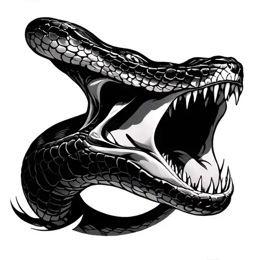 Snake Head Open Mouth