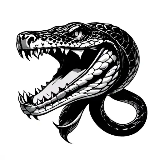 Snake Head Open Mouth