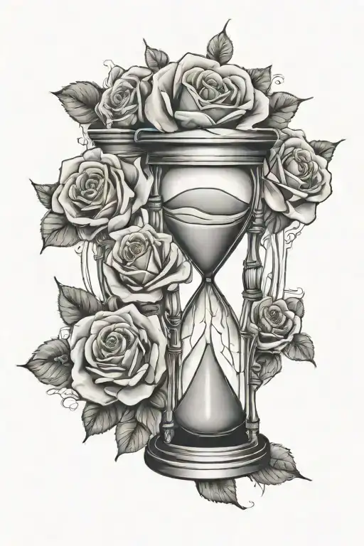 Hourglass And Roses