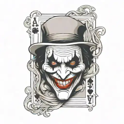 Joker Card Scary No Face
