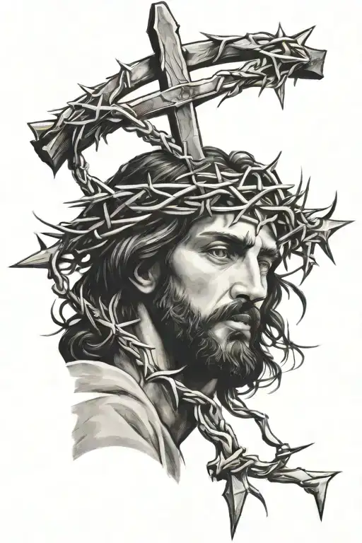 Jesus With Crown Of Thorns