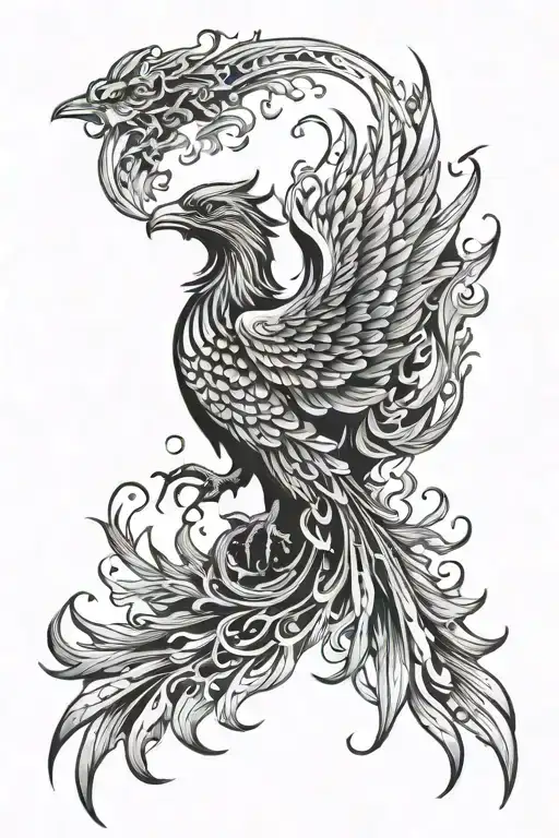 Phoenix Rising From Smoke