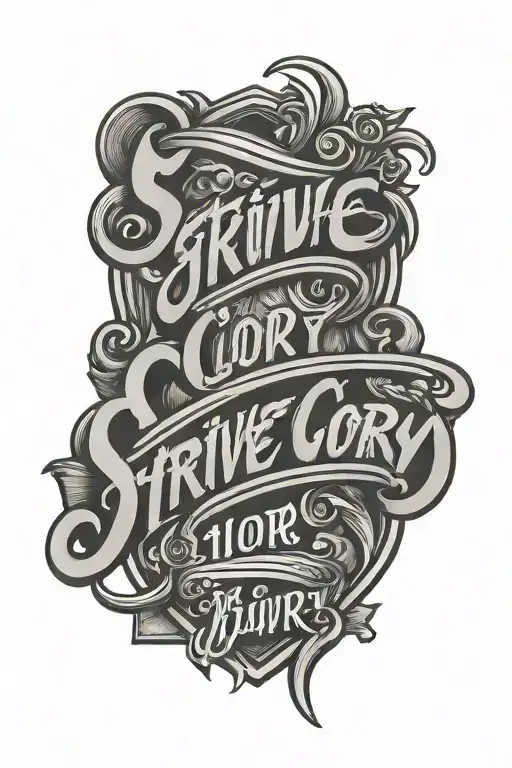 Strive 4 Glory In Script Font
