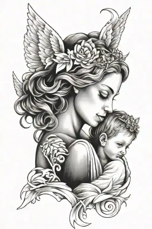 Angel Baby And Mum