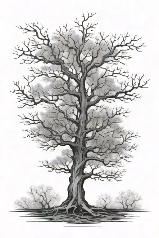 Tree With No Leaves Growing